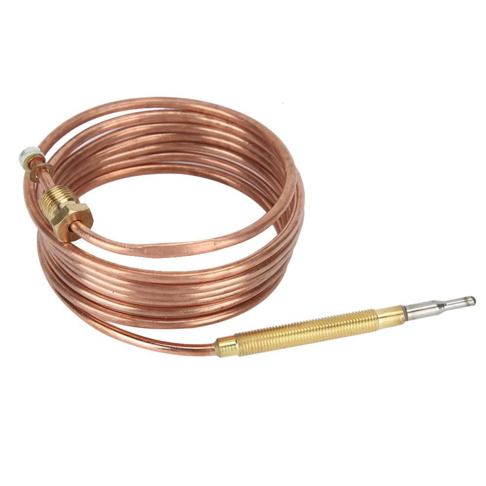 Brass Thermocouple Kit Coiled Lead Temperature Sensor Probe Safety Control Pilot Sensor BBQ Grill