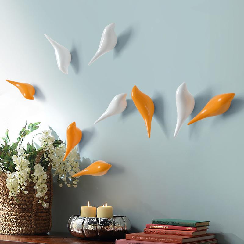 Modern Bird Decorative Wall Hooks for Coats & Hats - Indoor Simple Design