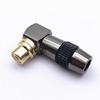Оружейный металл 90-градусный RCA-разъем с красно-черными кольцами, позолоченный Г-образный female-уголок для RCA-сварочного штекера