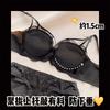 Japanese pure desire style underwear sexy gathering thickened lace BRA steel rimless girl chest lift upper support bra set