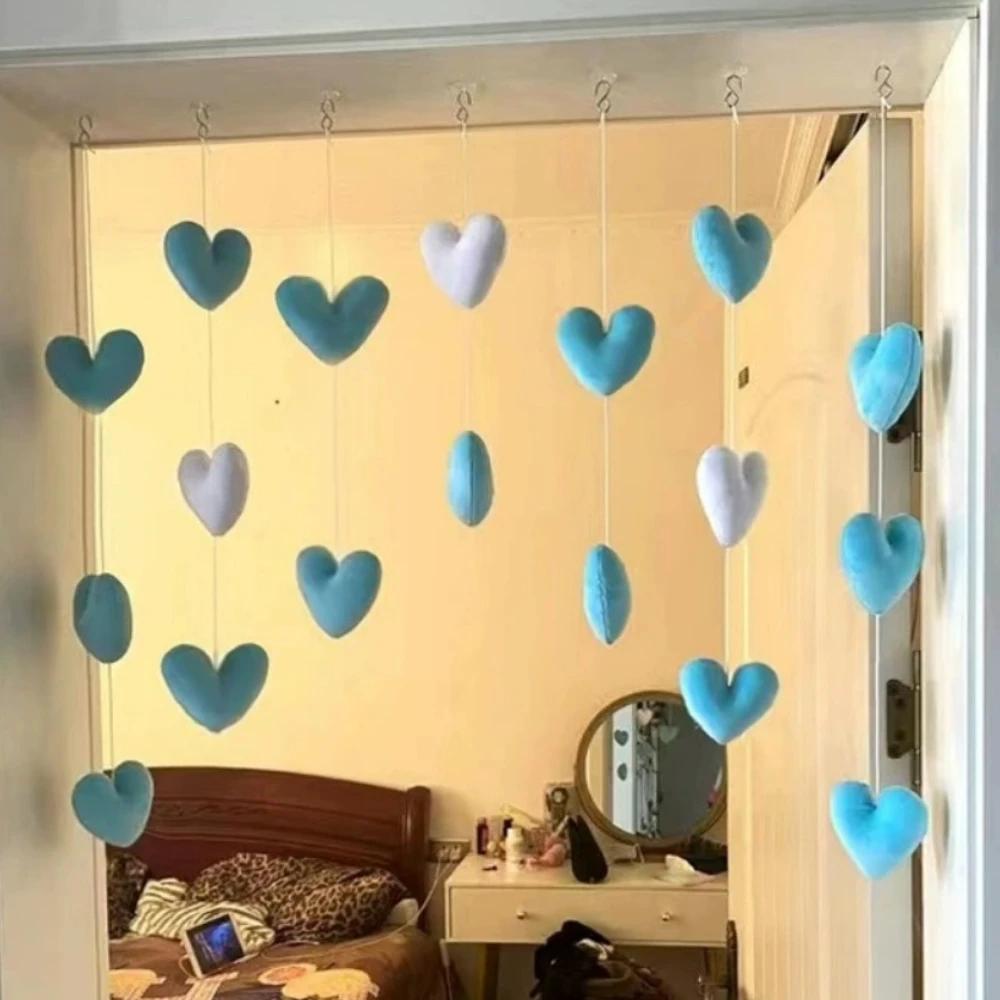 Занавеска в форме сердца Элегантный корейский стиль Нитяной кулон для комнаты девочки Дверная перегородка Подвесное украшение