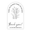 50PCS Commodity Packaging Thanks Decals Floral Pattern Flower Sealing Labels  Party