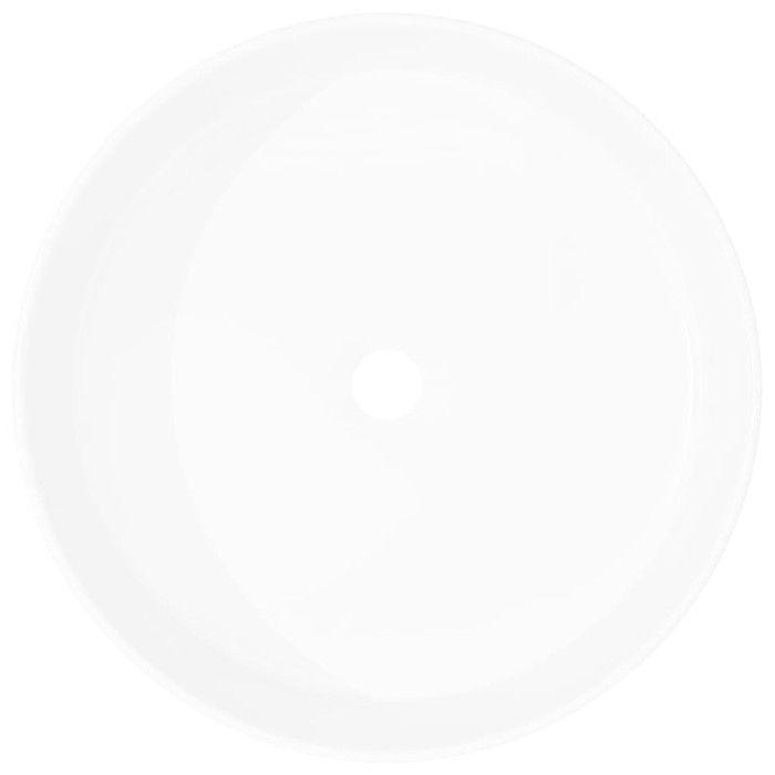 VidaXL Round Ceramic Sink White 40x15 Cm Countertop Basin Bathroom 142342