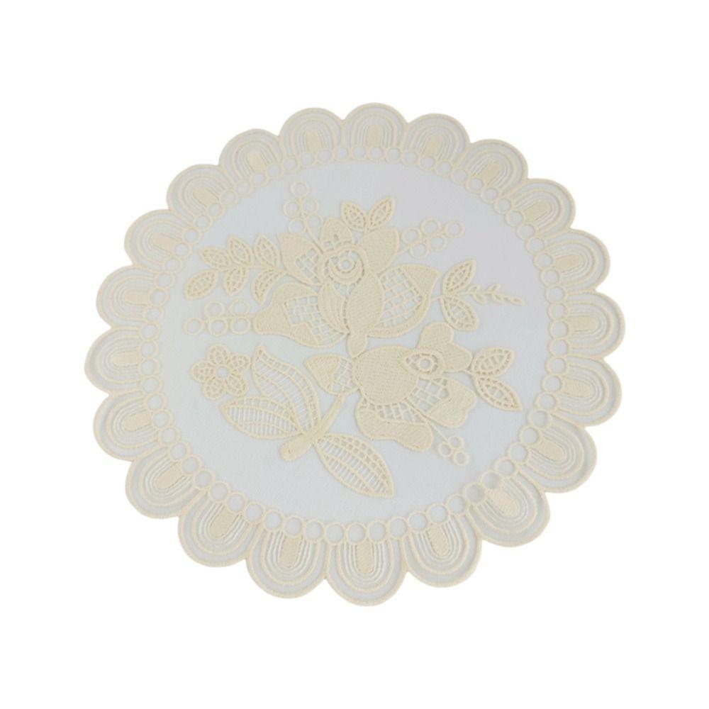 Салфетка кружевная вышитая подставка кухонные принадлежности фото реквизит изоляционный обеденный коврик французский стиль ретро винтажный подставка для кофе напиток