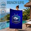 France Soccer Club Emblem  Printed Microfiber Beach Towel, Soft And Absorbent, Quick-Dry, Ideal for Summer Travel, Beach Essential, Swimming Pool