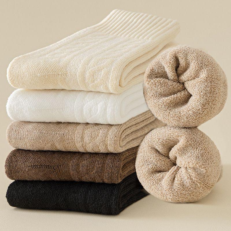 5 Pairs of Warm Socks, Autumn and Winter Snow Socks, Women's Socks