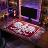 Коврик для мыши с гербом сборной Польши по футболу, Расширенный нескользящий резиновый коврик для стола для игр, офиса, ноутбука, Подарок для фаната