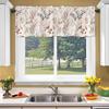 Весенняя Цветочная Занавеска-Ламбрекен Листья Цветы Оконный Ламбрекен Короткая Кухонная Занавеска-Ламбрекен с Карманчиком для Штанги для Ванной Комнаты Столовой