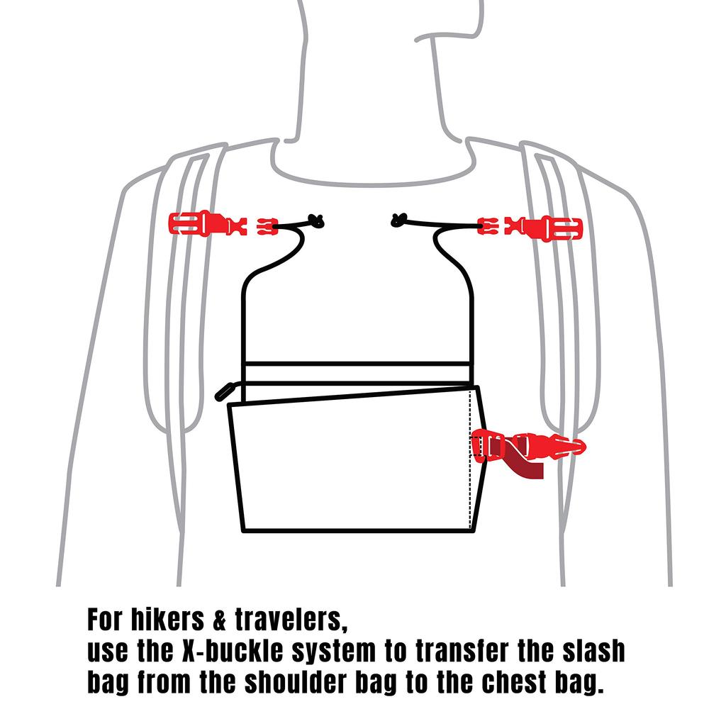 [MONS] Ooe Slash Bag X-PAC™ SACOCHE (Black Camouflage)