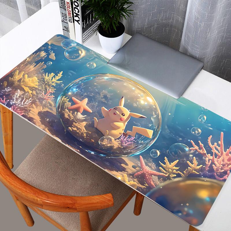 Underwater Pikachu Large Mouse Pad Ocean Scene Pokemon Desk Mat