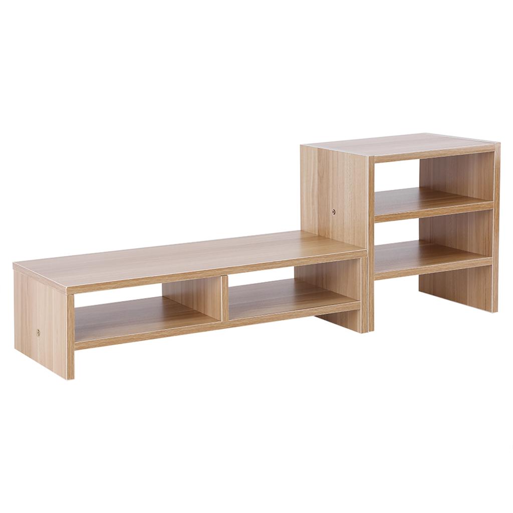 Подставка для монитора компьютера ноутбука Настольный деревянный органайзер для хранения вещей 3-слойная полка для компьютера Подставка для монитора компьютера