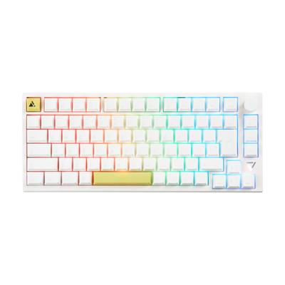 princeton ULTRA PLUS Игровая Серебристая Японская Удобная Клавиатура с Тихой Прокладкой, Горячий Белый Цвет, Белый, Механическая, 75% Беспроводная, Переключатели, Линейные,