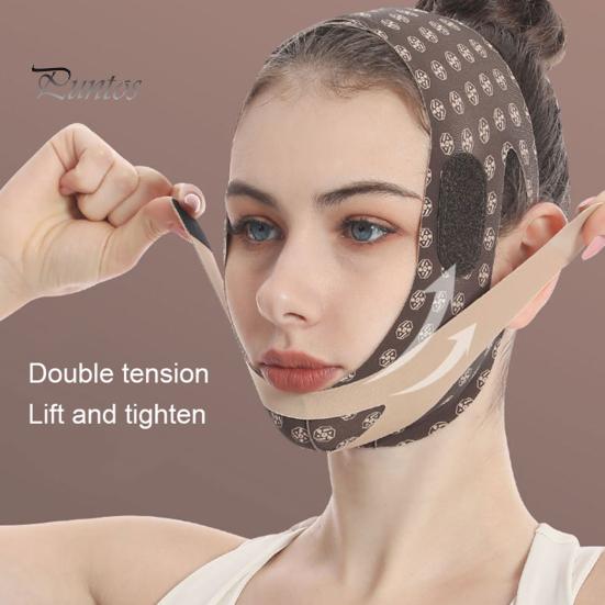 V-образный ремешок для подтяжки лица, женский ремешок с двойным подбородком, 3D-дизайн лица, регулируемый дышащий косметический бандаж, уход за кожей, косметический инструмент для женщин и мужчин