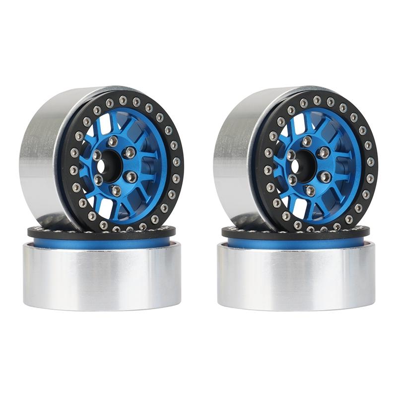 4PCS Metal 1.9 Beadlock Wheel Rim Hub for 1/10 RC Crawler Car Axial SCX10 90046 AXI03007 Traxxas TRX4 RC4WD D90 D110