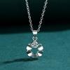 High Quality Jewelry Mossan Diamond Love Necklace Women's Crown Pendant Stainless Steel Collarbone Chain Color-free Jewelry