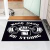 Eat, Sleep, Train, Repeat Fitness, Motivational Quotes Non-slip Rug Doormat Kitchen Bathroom Fitness Room Entrance Home Decor