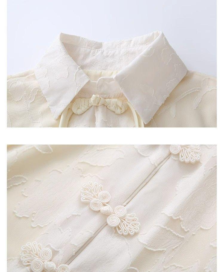 New Chinese Style Frog Button Retro Sweet Cardigan Camisole Dress Set - Plus Size Summer Elegant Dress