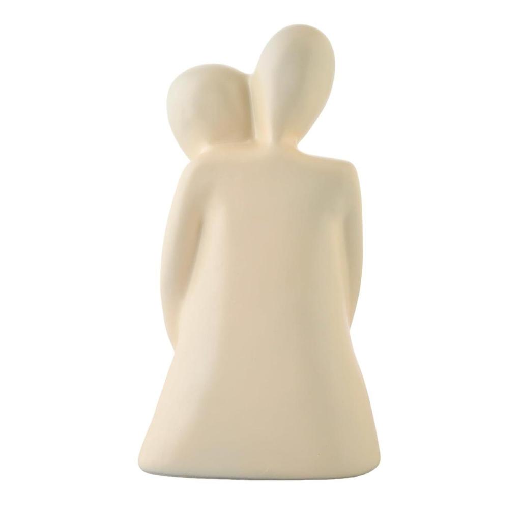 Beautiful Romantic Couple Statue | Ceramic Home Decor (Pack of 1, Off White Color)