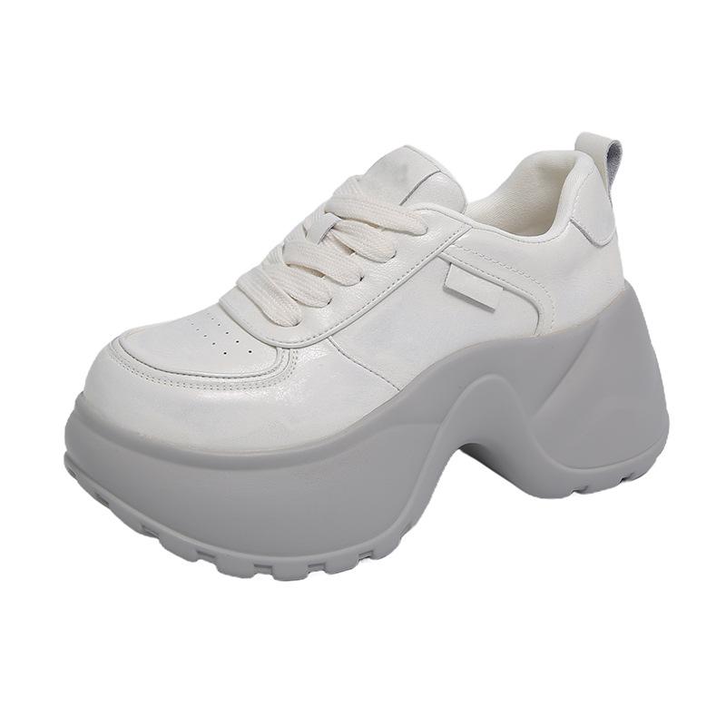 2025 весна новая толстая подошва внутренняя высота увеличивающая женская обувь бархатная обувь универсальная повседневная спортивная обувь женщины