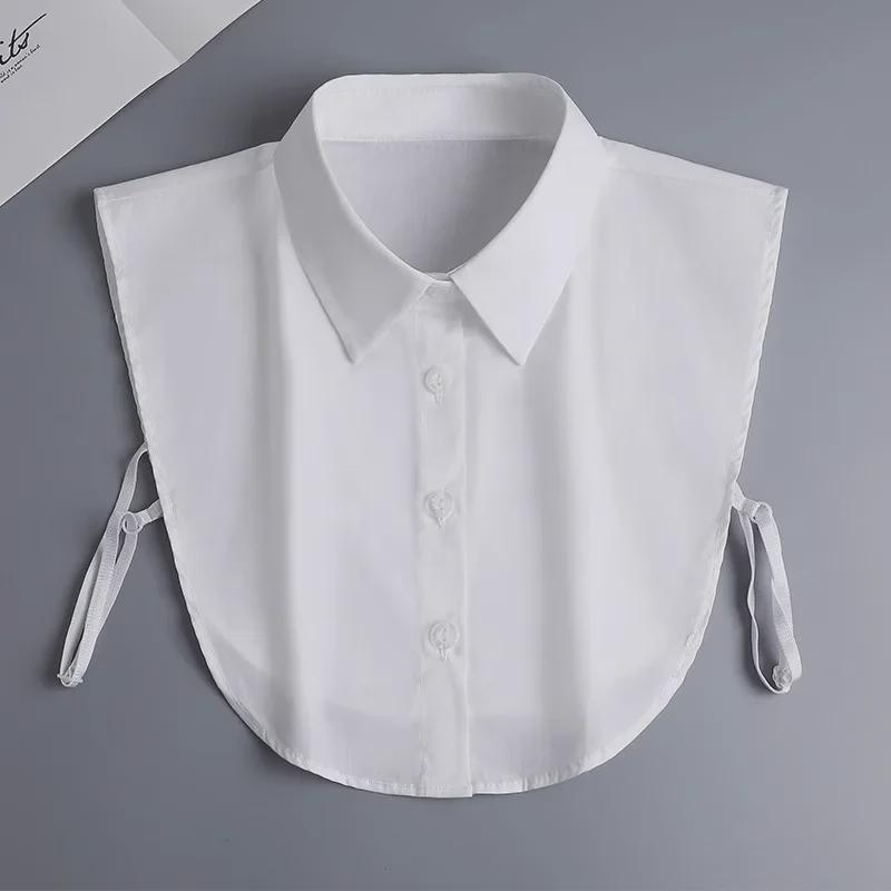 Women's White Pointed Fake Collar for Autumn and Winter - Versatile, Warm Shirt and Sweater Collar Accessory