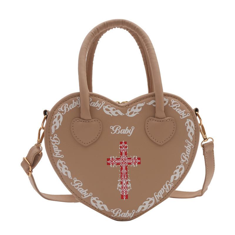 Трендовая сумка в форме сердца для женщин, уличный стиль, универсальная модная сумка из ПУ