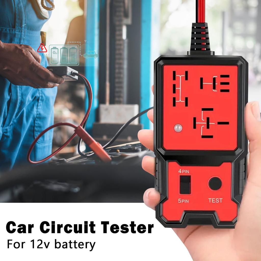 Прибор для проверки реле вставлен в плату 12-24 В