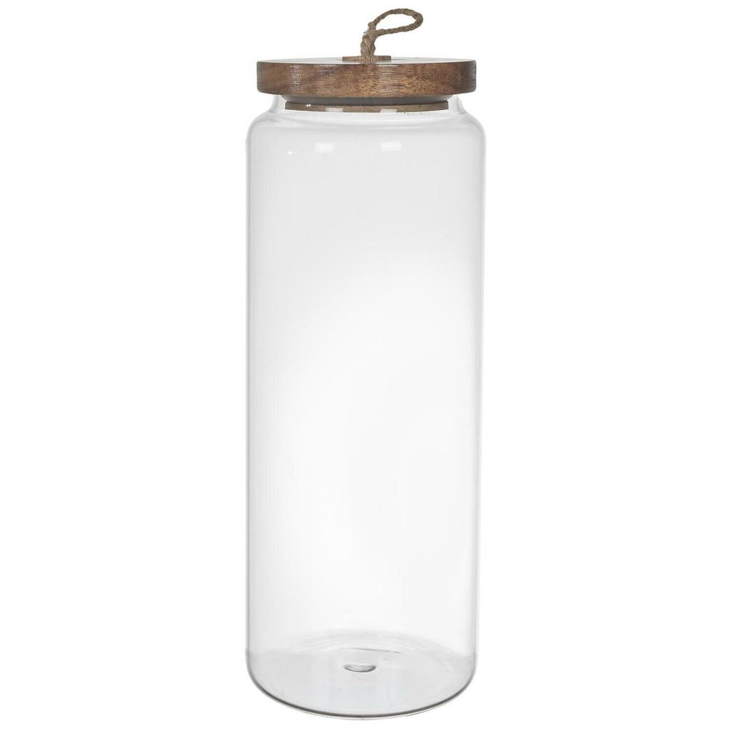 Glass Jar With Acacia Lid 27.5 Cm