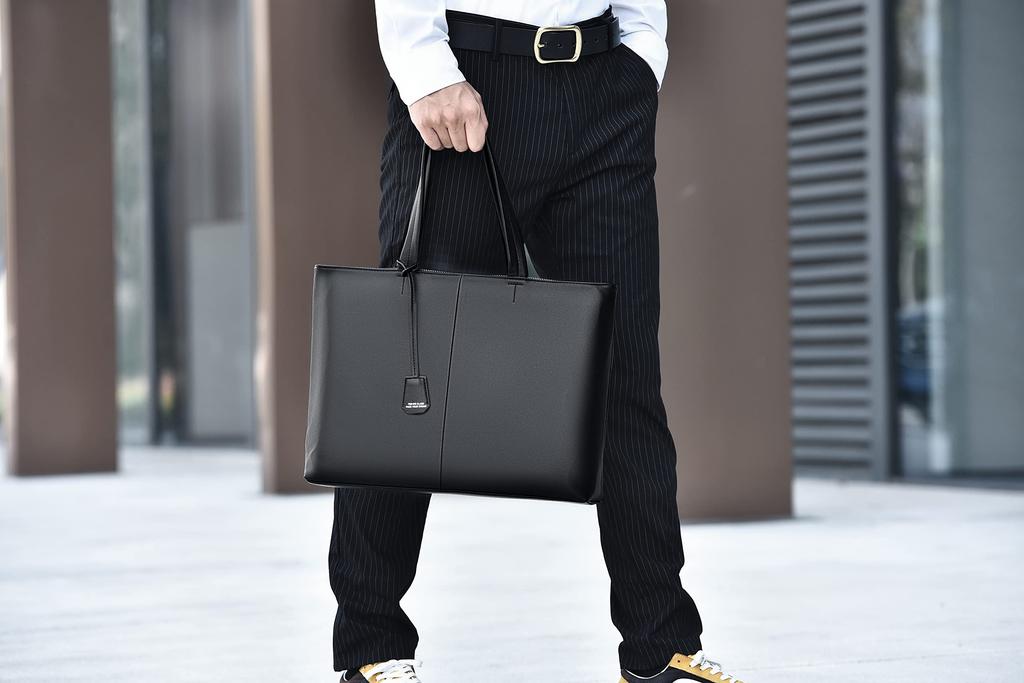 Сумка-тоут для бизнеса, большая, удобная для делового подарка [FSD.WG], мужская сумка, кожаная, вместимость, элегантная, простая, прочная, уход, поездка, поездка на работу, путешествие,