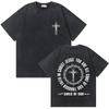 Washed Vintage Christian Jesus Graphic Tshirt Male High Quality Cotton Tshirts Men Hip Hop Gothic Oversized T Shirt Streetwear
