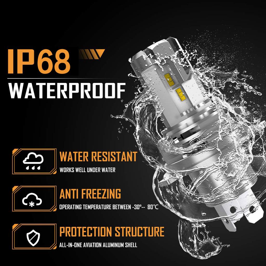 Автомобильные светодиодные фары мощностью 55 Вт с технологией ZES Canbus, 12000 лм, 6500 К для моделей H1, H4, H7, H8, H11, HB3, HB4