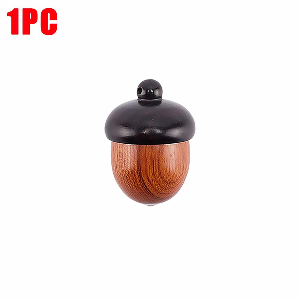 5/1Pcs Mini Wood Acorn Pendant Box Portable Rescue Pill Case Tablets Organizer Multi-purpose Storage Container DIY Acorn Pendant