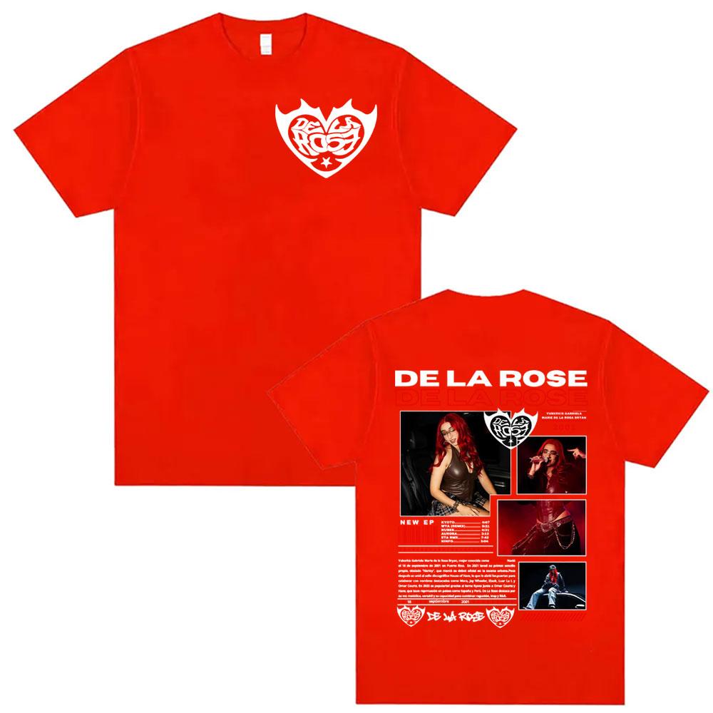 Singer De La Rose New Album Tour Graphics Tshirts Men Women High Street Hip Hop Summer Shirt Casual 100 Cotton Loose T Shirt