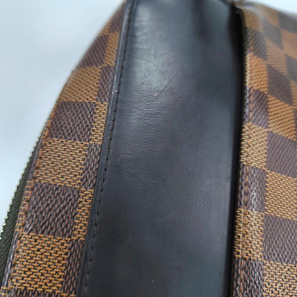 [Pre-Owned] Jake Nm Brown Coated Canvas Checkerboard Crossbody Bag - Very Good #16OOMLP