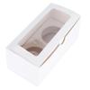 2 Hole Cupcake Box 25PCS Pack Cup Cake Window Face Boxes Display Muffin Wedding