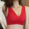 One-piece Seamless Underwear for Women with Small Breasts Gathered In A Thin Section Without Steel Ring Fixed Cup Tank Top Sports Bra