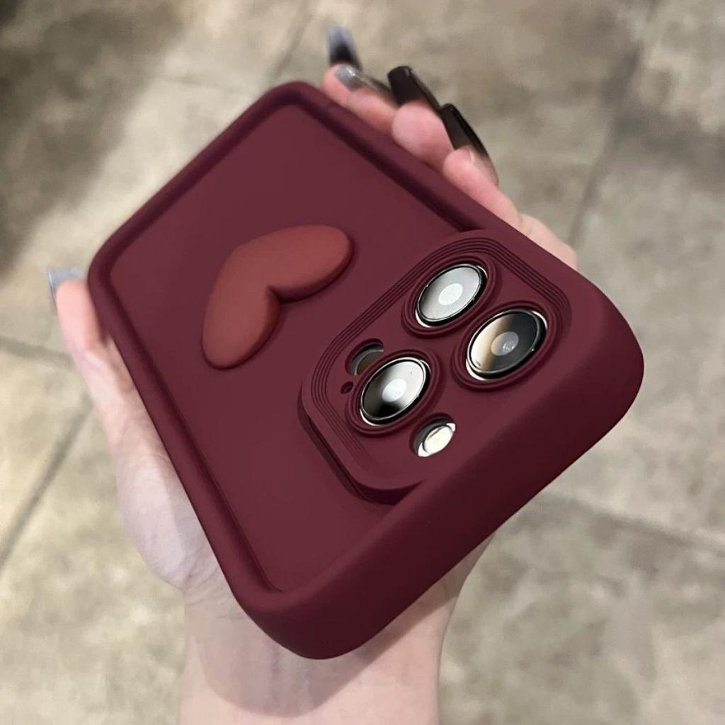 Moto G34 5G G04 G22 4G 3D Love Heart силиконовый чехол для Motorola Moto G53 E13 G20 G10 G30 G14 G24 Power Lens Protective Matte Cover