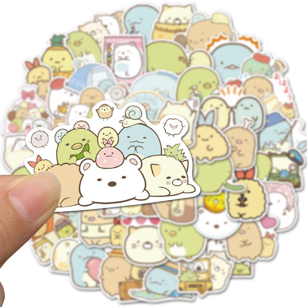 50 шт. Кавайные наклейки Sumikko Gurashi из ПВХ, водостойкий набор аниме-стикеров для скрапбукинга, DIY, канцелярские товары, детские игрушки, стикер для японского дневника