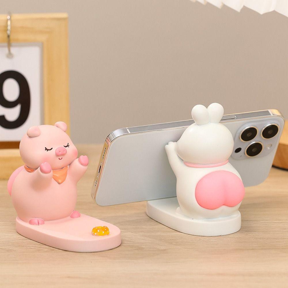 Resin Panda Mobile Phone Holder Cat Dog Panda Desk Lazy Bracket Desk Tablet Phone
