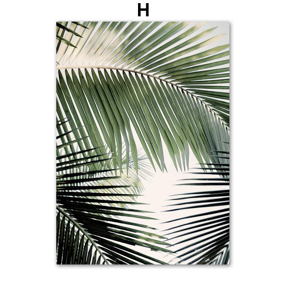 Тропические прибрежные джунгли листья кокосовой пальмы настенная живопись на холсте постеры на скандинавскую тему и принты настенные картины для гостиной