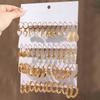 European and American style hot-selling C-chain butterfly earrings set, light luxury high-end earrings