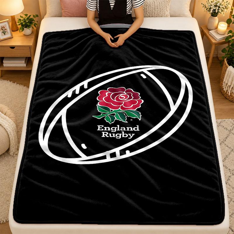 Flannel BlanketEngland National Team Warm Soft Throw Blanket for Indoor Sofa Bed Living Room Use