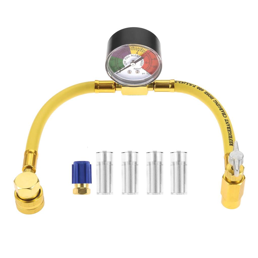 Заправочный шланг R134a, Газ для кондиционера, 15,7 дюйма (40 см), Шланг 1,9 дюйма