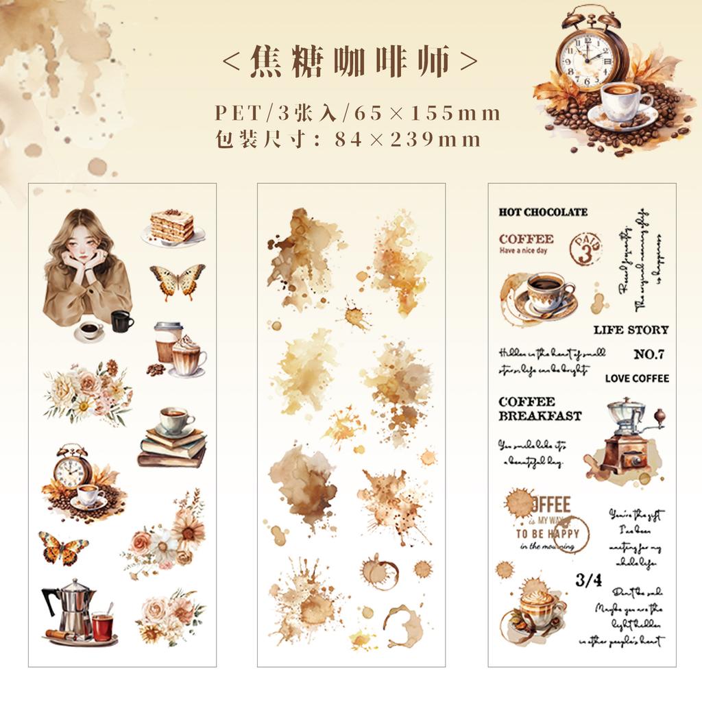 3pcs/lot Kawaii Stationery Stickers life palette Diary Planner Decorative Mobile Stickers Scrapbooking DIY Craft Stickers