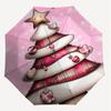 1PC Christmas tree Automatic Open/Close Umbrella Compact Folding Umbrella with 8-Rib Shaft lightweight esign, Highquality Fabric1218A