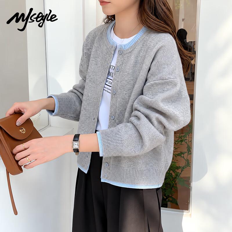 Женский двубортный кардиган MJ STYLE с многослойным эффектом