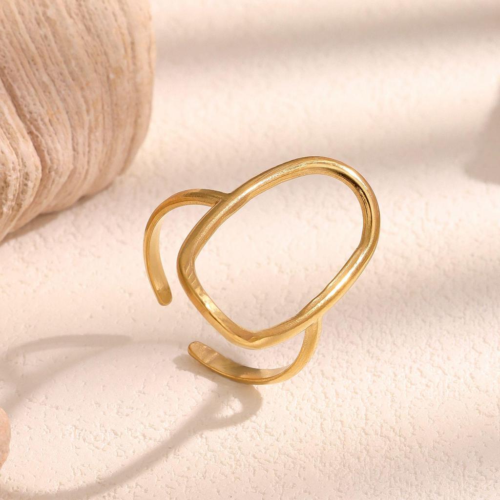 Stainless Steel Open Ring: Versatile European & American Style, Non-Fading Fashionable Titanium Steel.