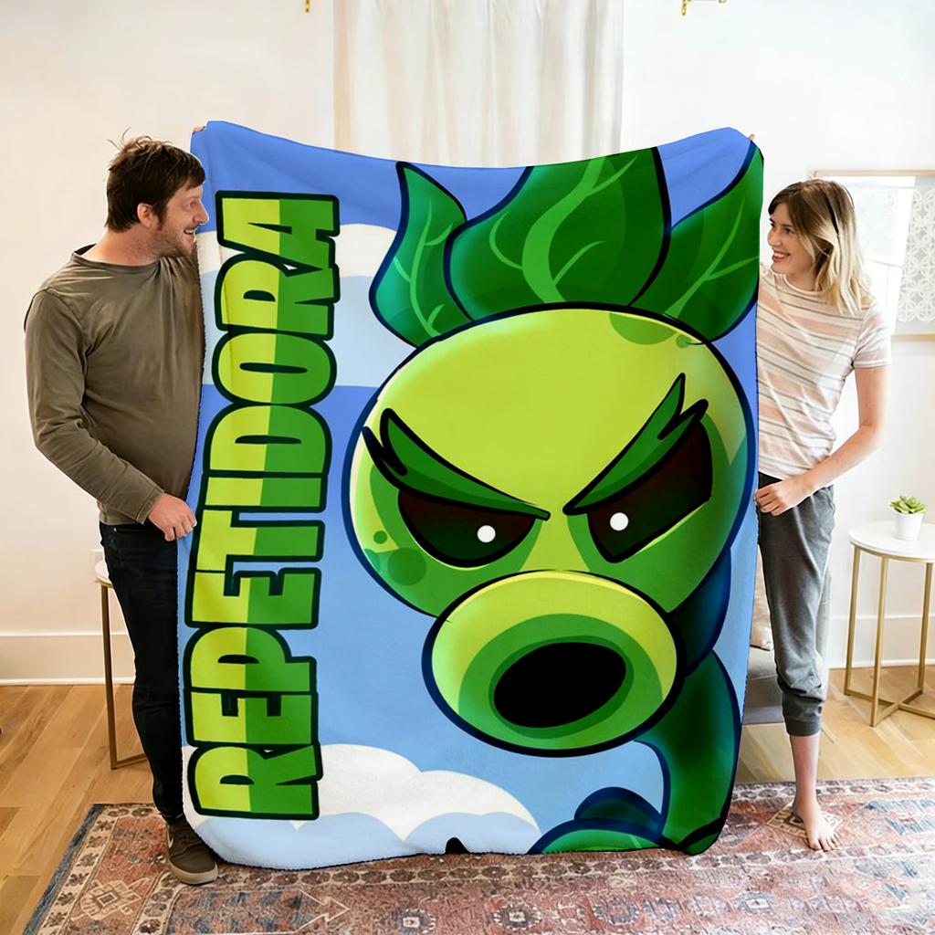 P-Plants Vs Z-Zombi Printed Fleece Throw Blanket Children Warm Soft Blankets for Sofa Bed Cover Blanket Travel Office Gift New