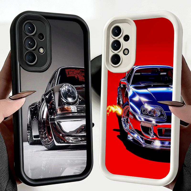 Phone Case for Samsung Galaxy A17 A16 A15 A14 A13 Electroplated Style Sports Car A56 A36 A26 A55 A35 A25 A54 A34 A24 A53 A33 A23