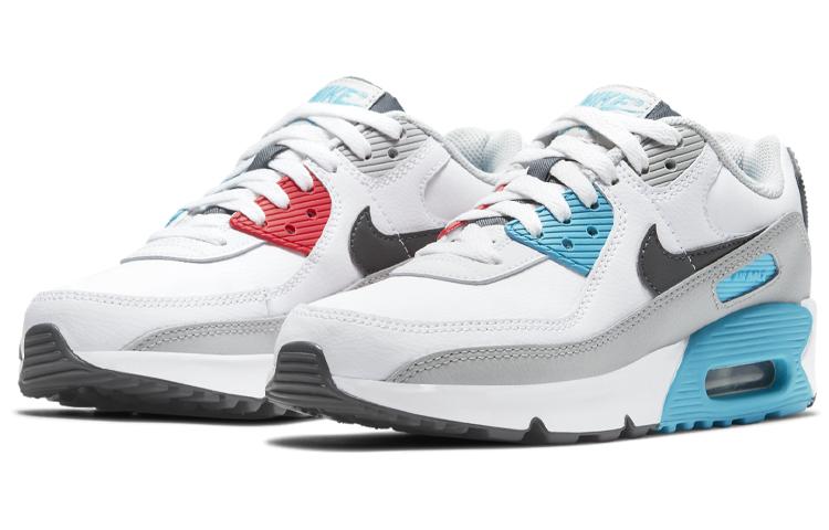 Nike Air Max 90 Кожаный Белый Хлорно-синий GS CD6864-108