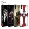 Black Cover For iPhone 11 Pro Max Soft Shell Templar Knight for iPhone XS Max XR X 8 7 6S 6 Plus 5S 5 Phone Case